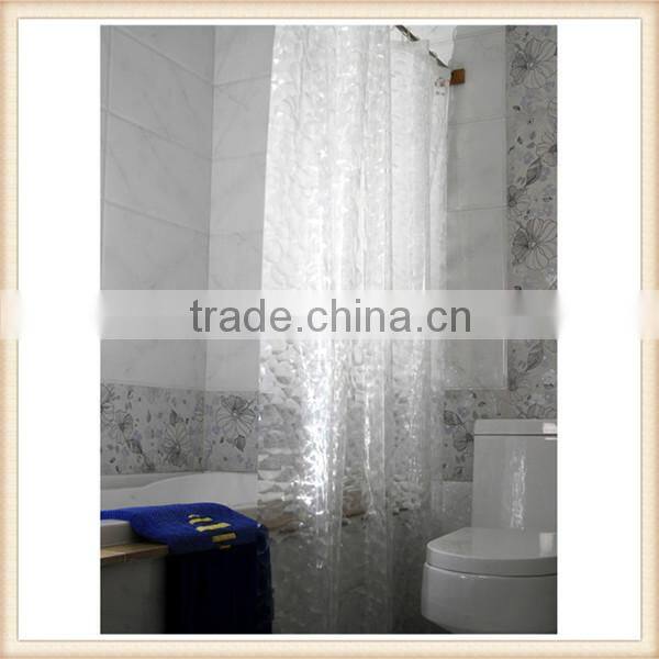 Factory Supply China supplier printed clear pvc shower curtain
