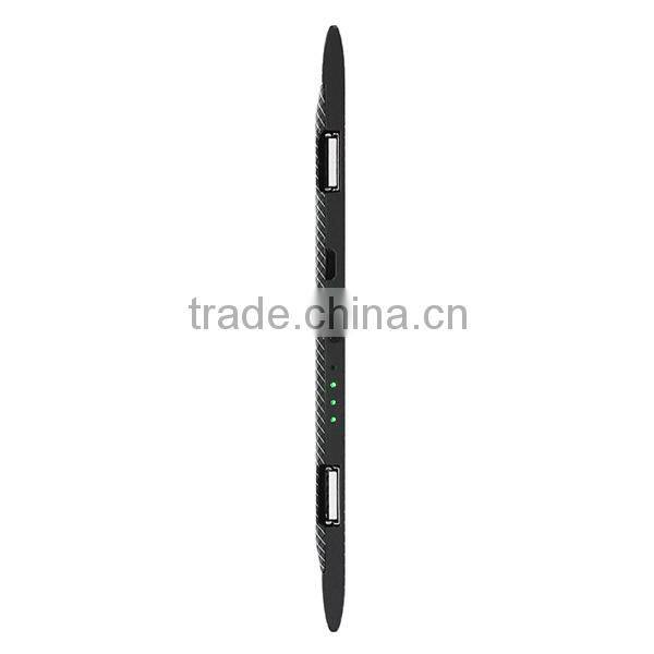10000mAh Ultra Thin Dual USB Port Tablet PC External Charger Power Bank
