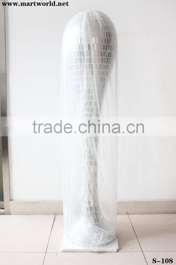 2016 Hot sale resin columns wedding decoration;Silver decorative mirror&resin wedding pillar/vase(S-108)