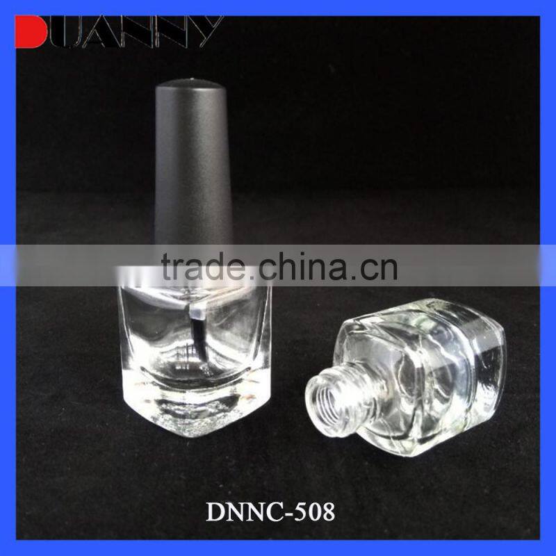 Clear Glass Nail Polish Bottle with White Cap Packaging,Clear Nail Polish Bottle with White Cap