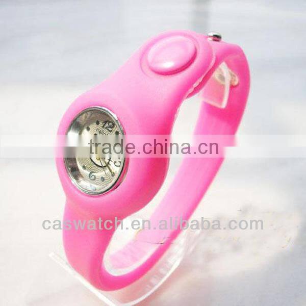 Cute kit cat silicone snaps bracelet watch for kids