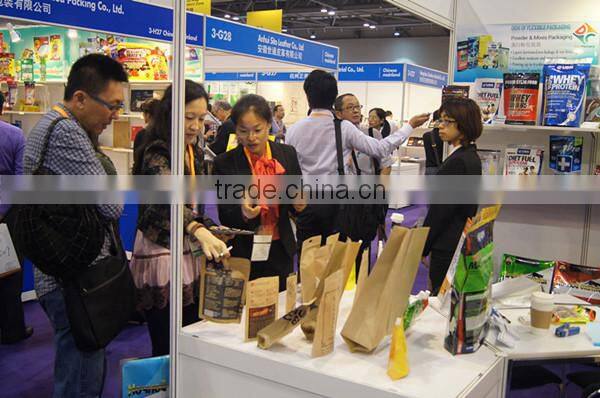 Block Bottom Rice Paper Pouch Bags For Rice Packing