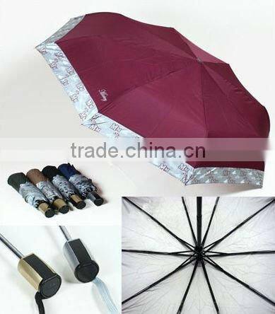 three foldable umbrella