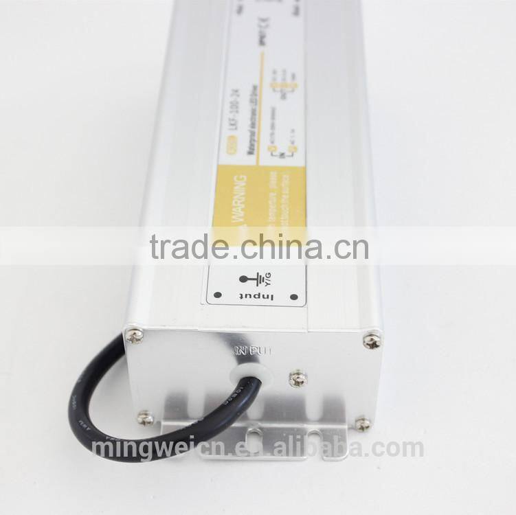 original Mingwei brand single output type 100 watt 220V 24v dc power supply with waterproof IP67 level ce rohs approval