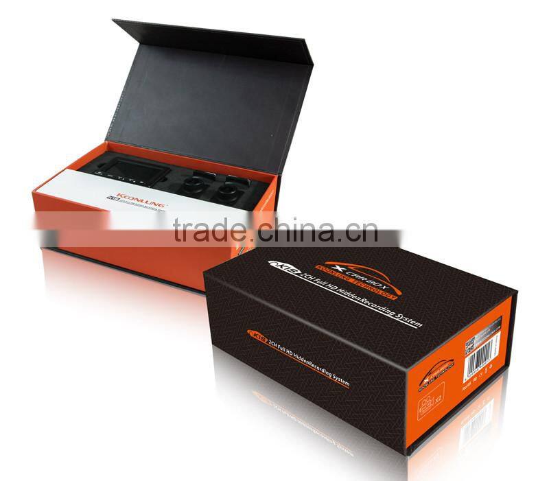 1920*1080p Dual Dash Camera Ambarella A7LA70 GPS Car DVR 2CH Hidden Driving Video Recorder Koonlung K1S Car DVR Box