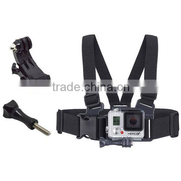 Mini Size Adjustable Belt Strap Junior Chesty with J-hook Bracket & Screw for GoPro Hero 4/3+/3