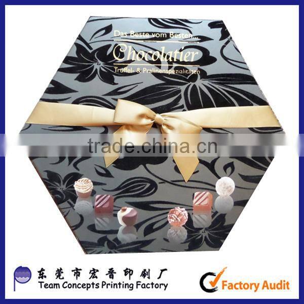 high quality fancy paper chocolate box with pil coating