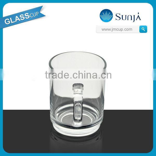 SH24 China machine prseed glass milk mug clear transparent glass drinking mug cup