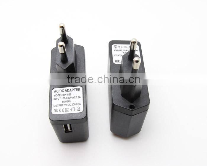 Factory supply EU US UK plug 5V 2A portable usb wall charger