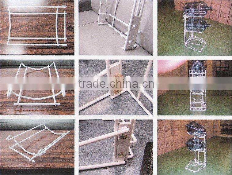 White powder coated supermarket water bottle display stands