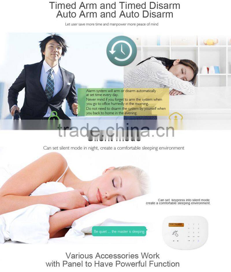 Wireless GSM Alarm home Automation Security System with RFID card and Touch Keypad