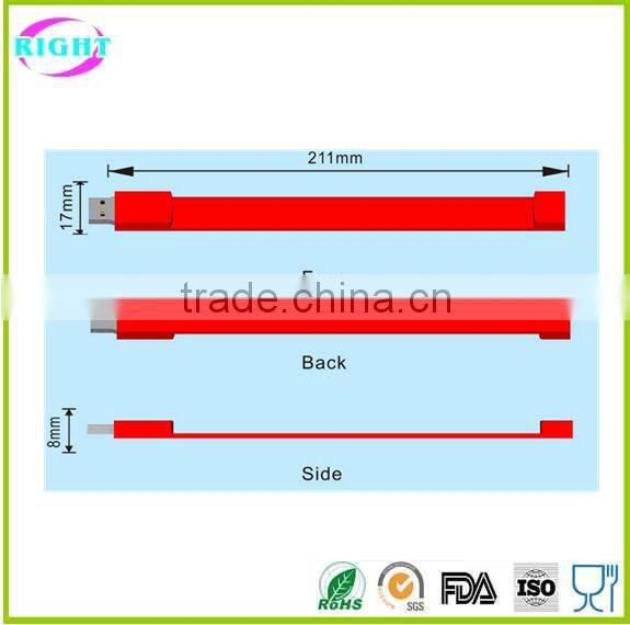 cheap usb silicone wristband