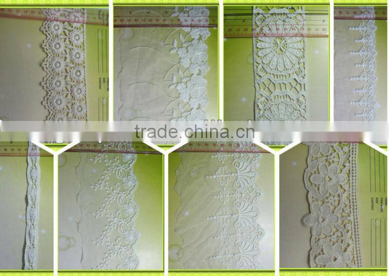 Polyester/milk silk lace trim AP7944