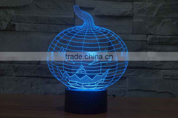 Pumpkin shape decorate in Hallowmas novelty 3D led night light lamp kids baby bedroom