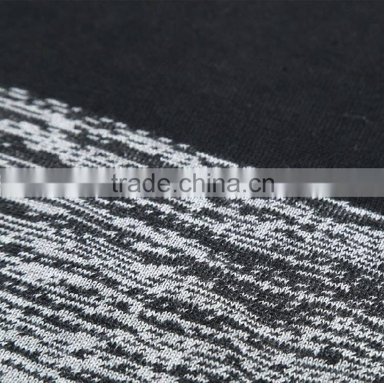 Mens fashion contrast color cotton knit pullover sweater