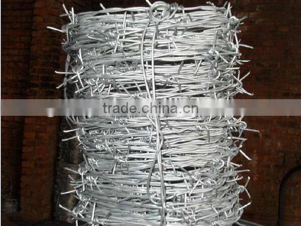 ISO9001 factory galvanized barbed wire