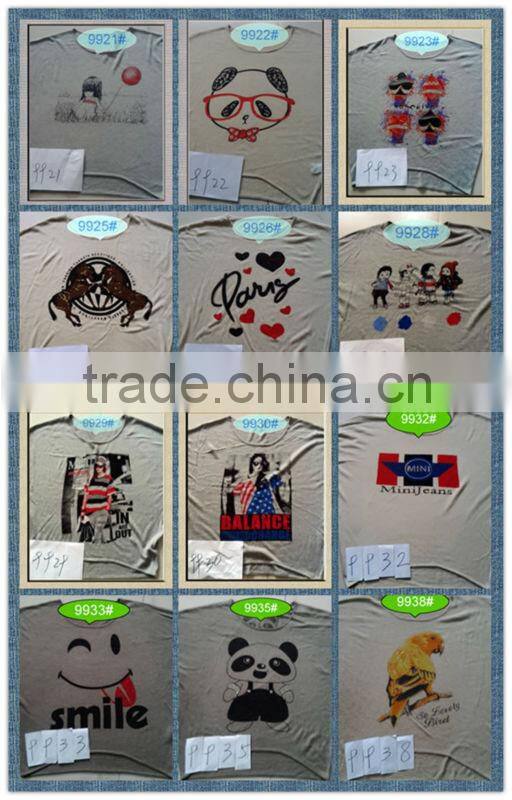 Printing and hot drilling technology of girls overpull sweater 9906#