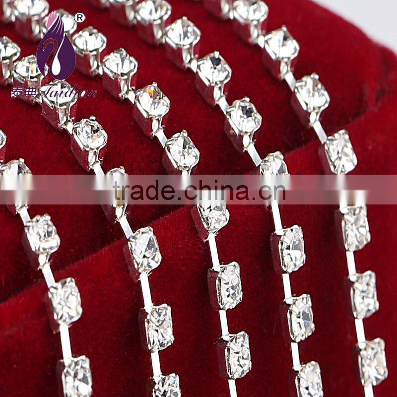 ss22 gold Single row Rhinestone cup chain for Garment Decoration Bags Nail Art