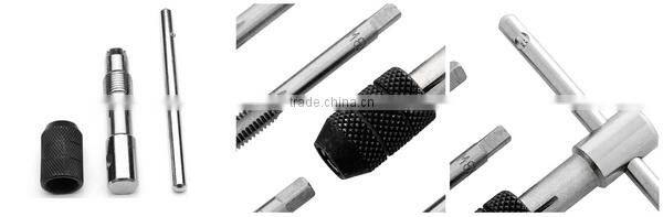 9 pcs threading tap set with t handle tap wrench