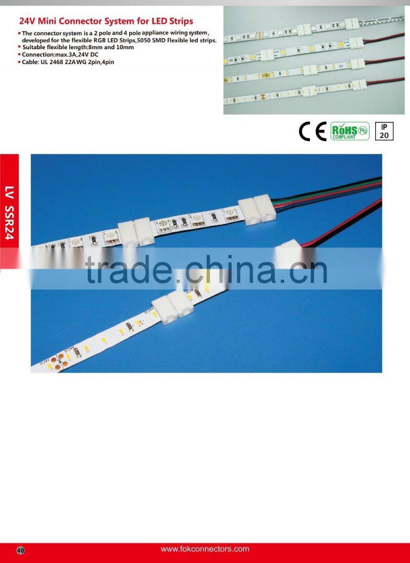 led Strip to Strip Connect Line Quick Connector FOR 5050 RGB LED Tape 10MM