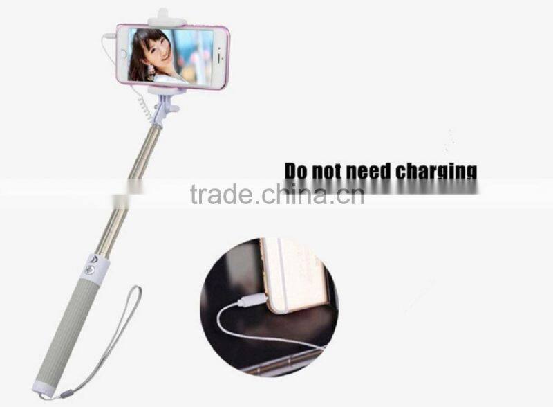 Wholesale newest monopod selfie stick wired folding selfie stick with best quality