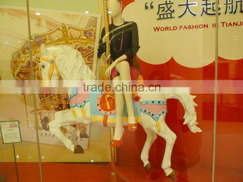 fiberglass horse shopping mall decoration / amusement park