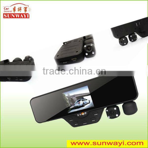 H.264 video format 3.5inch Rearview Mirror car dvr