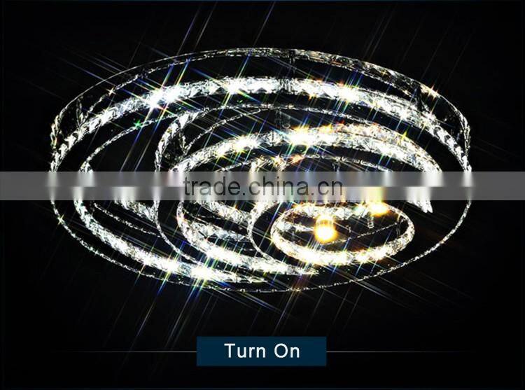 CE&RoHs Approved Round Modern Ceiling Lamp 220V K9 Crystal Chandelier