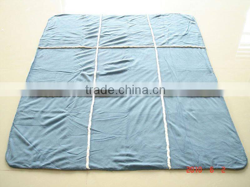 Polar fleece throw with sherpa backing