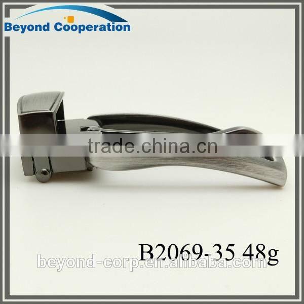 35mm brush gun metal nickel-free whole brushed clip-clasp belt buckle