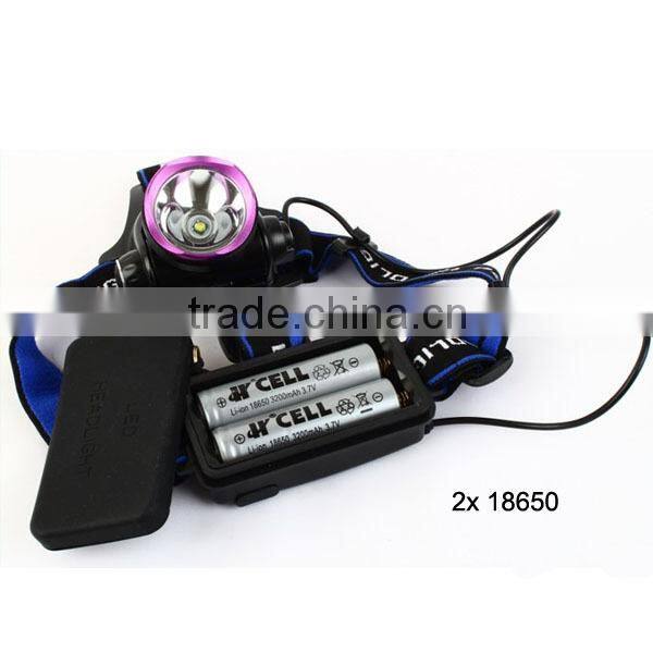 C-REE T6 LED Headlight 18650 battery Rechargeable Zoom hunting camping headlight