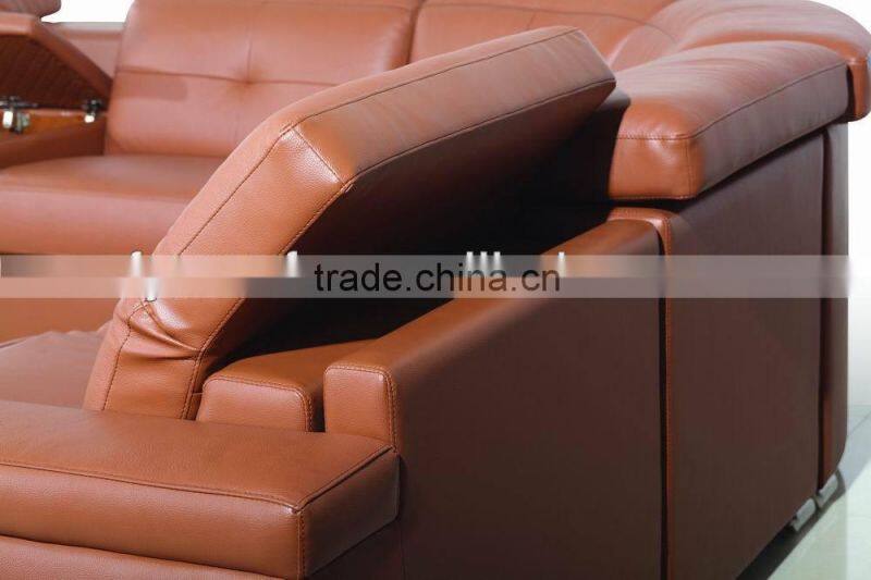 Living room furniture corner couch sofa genuine leather modern