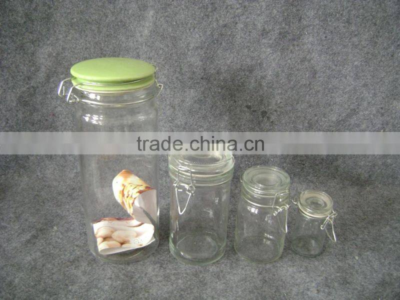 glass jar with glass lid