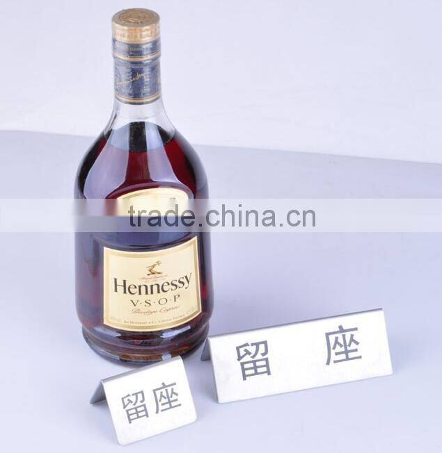 Customized simple style restaurant stainless steel table menu or number holders