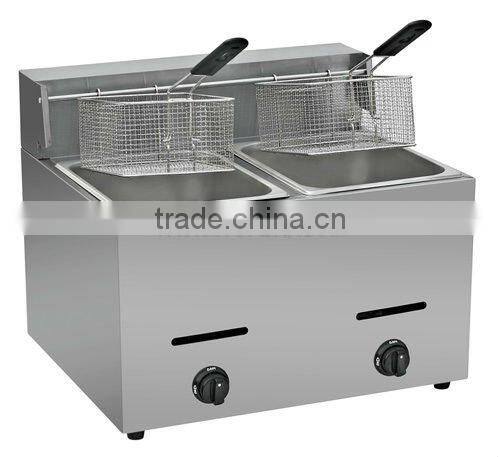 double tank commercial dry fryer