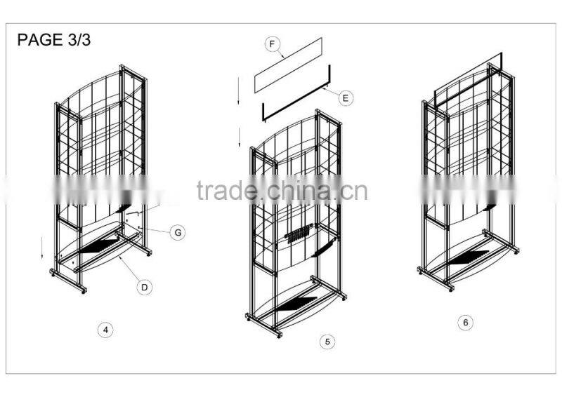 Promotion Mosaic / Stone / Ceramic Floor Tile Display Stand