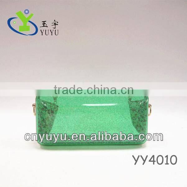 colorized perspex clutch cosmetic bag