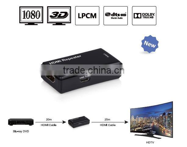 Best quality new arrival hdmi repeater extender 35 m with EQ 4K30Hz