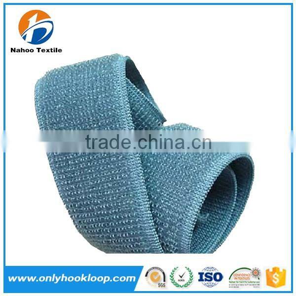 Custom adjustable elastic hook and loop straps, logo printed elastic hook and loop tape
