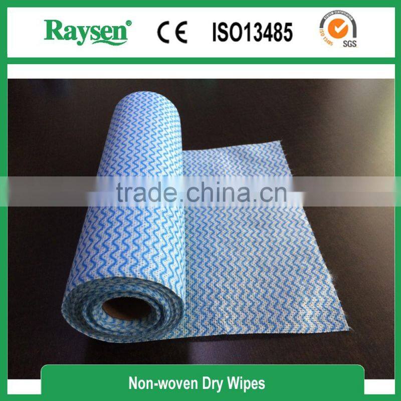 2016 New Brand CE & ISO13485 Approved Spunlace Wipe, Non woven Fabric Roll Materials Wipe, Spunlace Cleaning Cloth