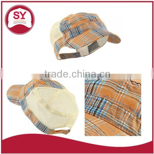 Army style curved bill embroidery patch trucker mesh cap