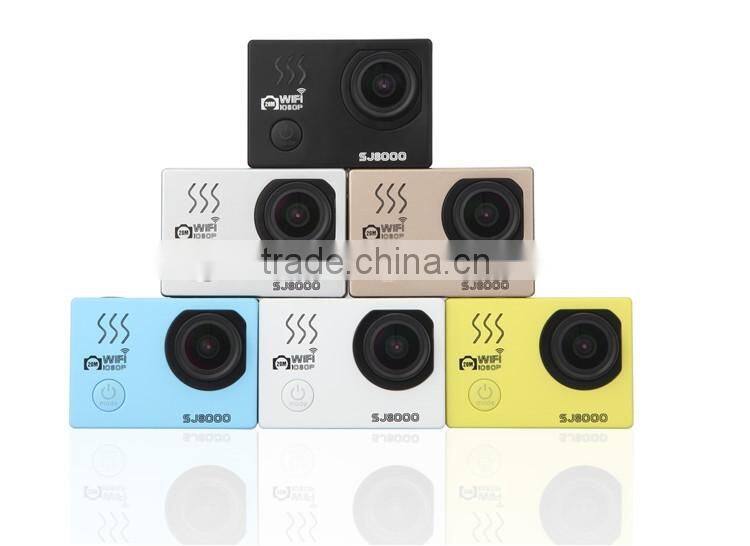 Six bright-coloured color Sports Camera Sj8000 HD 1080P 30FPS fit car rear mirror with camera