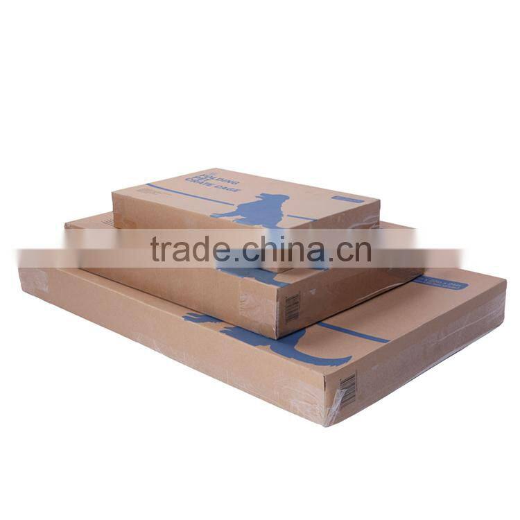 Folding Pet Dog Crate Cage Kennel with Plastic Tray Supplier