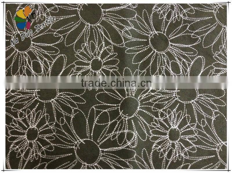 Printing Suede Fabric for Sofa/China textile