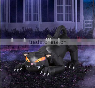 Halloween Decoration Inflatable Black Cat with Pumpkin