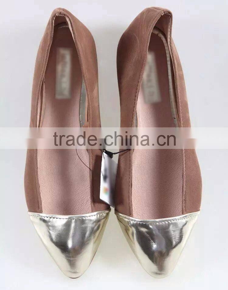 Footwear women high quality two tone shoes pointed toe ballerinas