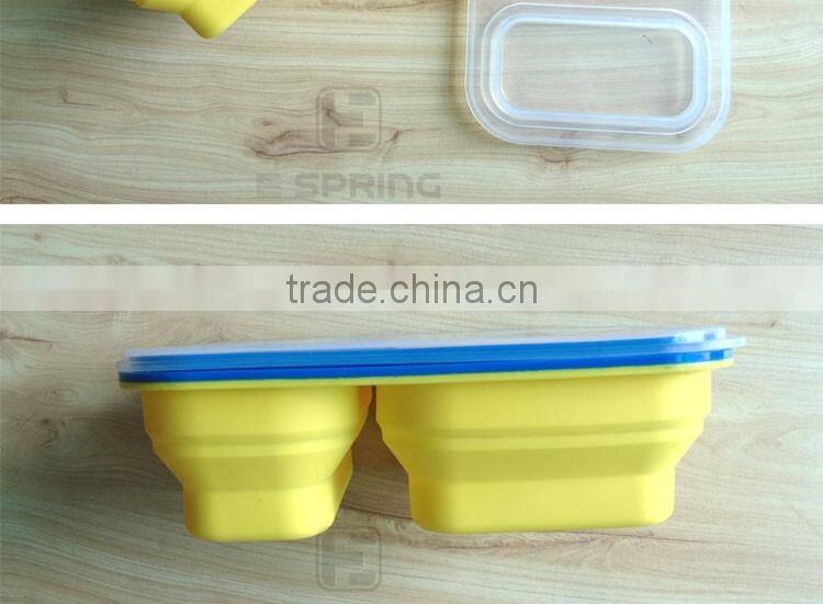 Collapsible Lunch Container with Spoon Silicone Container Bulk