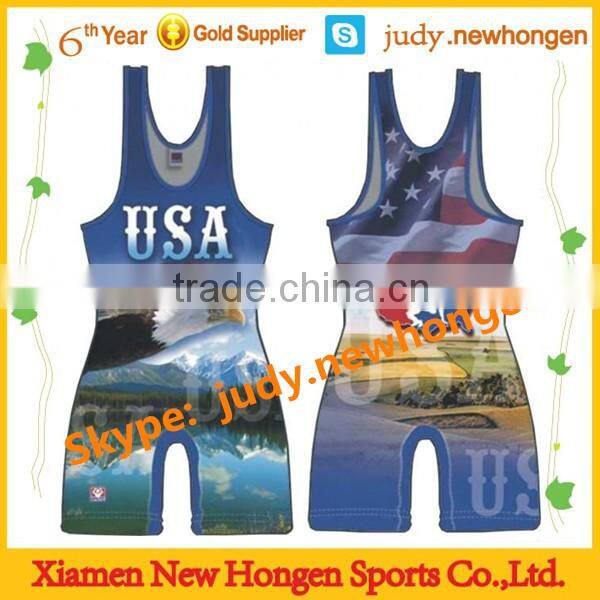 wholesale low cut custom wrestling singlet