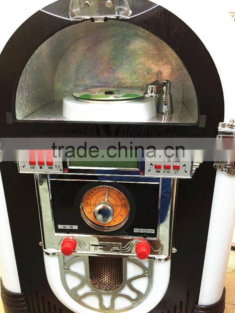 Tabletop radio Juke Box speaker with home fm am radio/ cd mp3 player/ bluetooth speaker