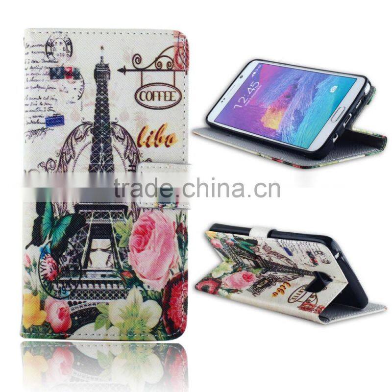 2015 Christmas Sales flip wallet leather case for samsung galaxy note 5 case for note 5
